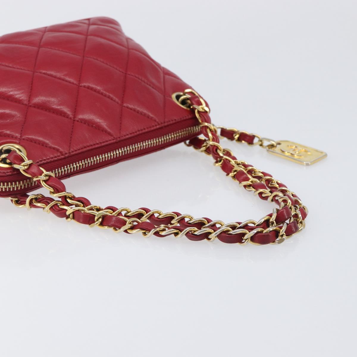 Chanel Red Leather Mini Shoulder Bag