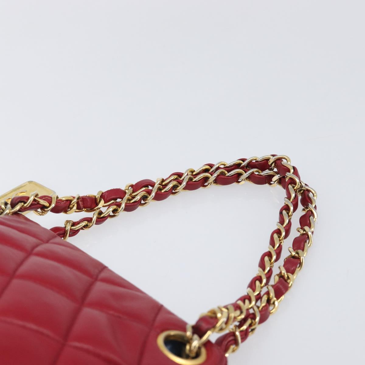 Chanel Red Leather Mini Shoulder Bag