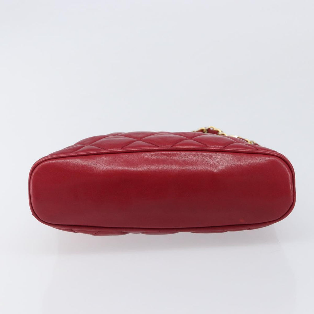 Chanel Red Leather Mini Shoulder Bag