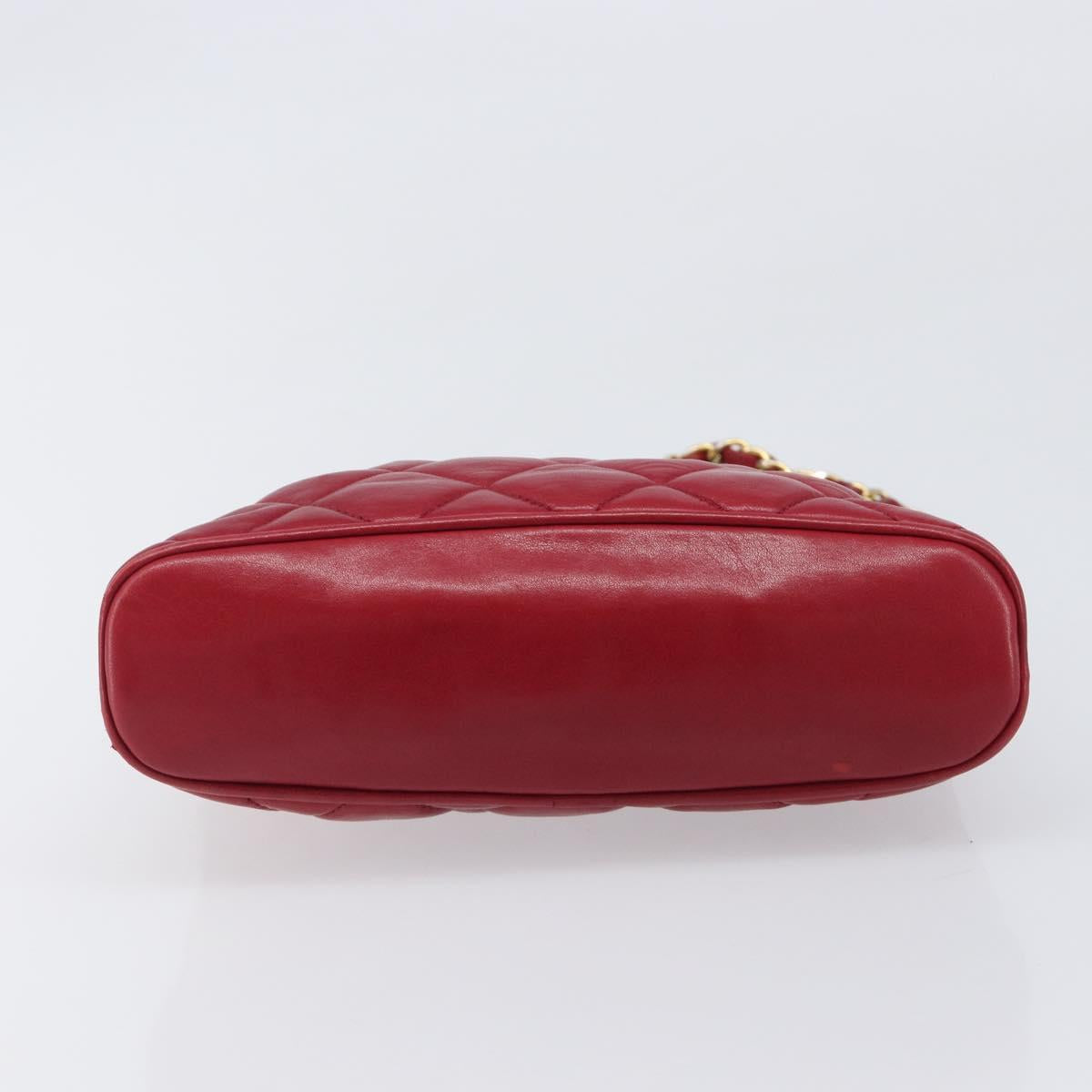 Chanel Red Leather Mini Shoulder Bag