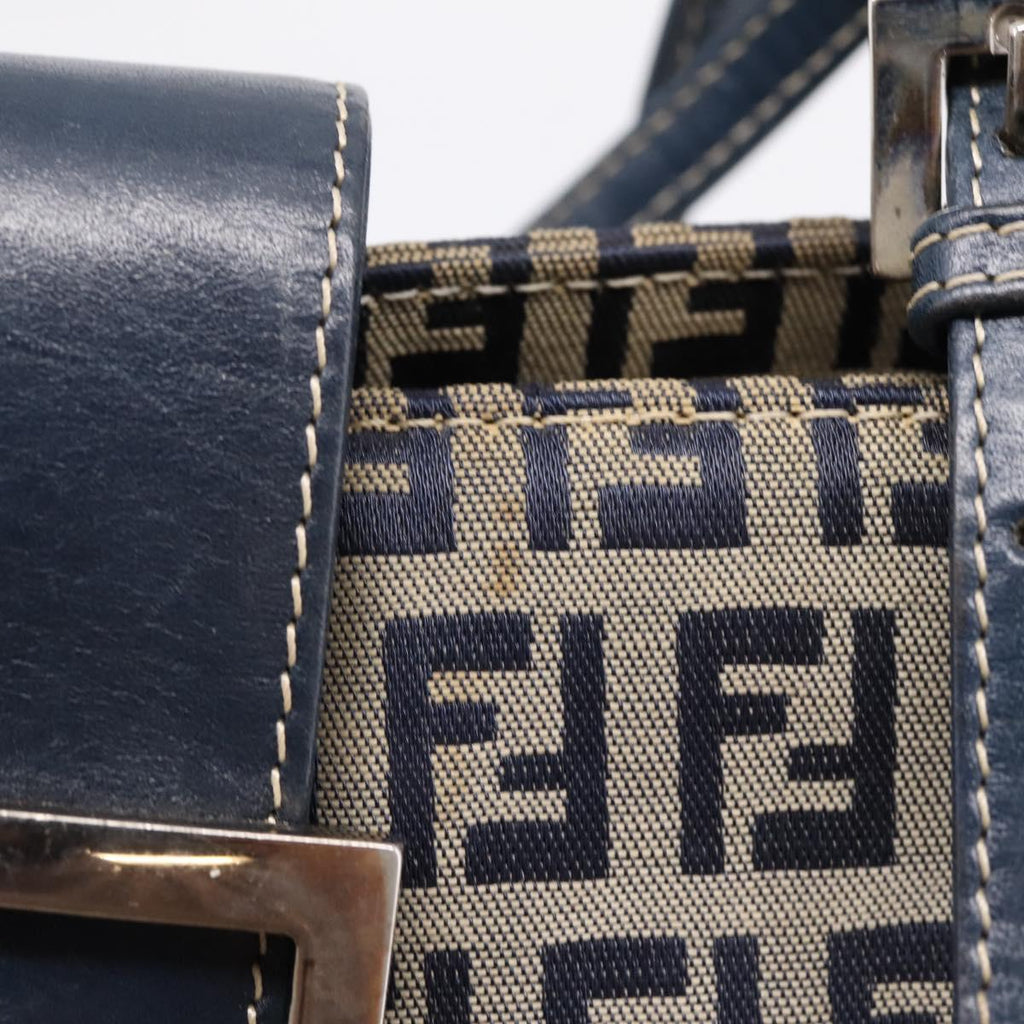 Fendi Zucchino Navy Rectangle Baguette