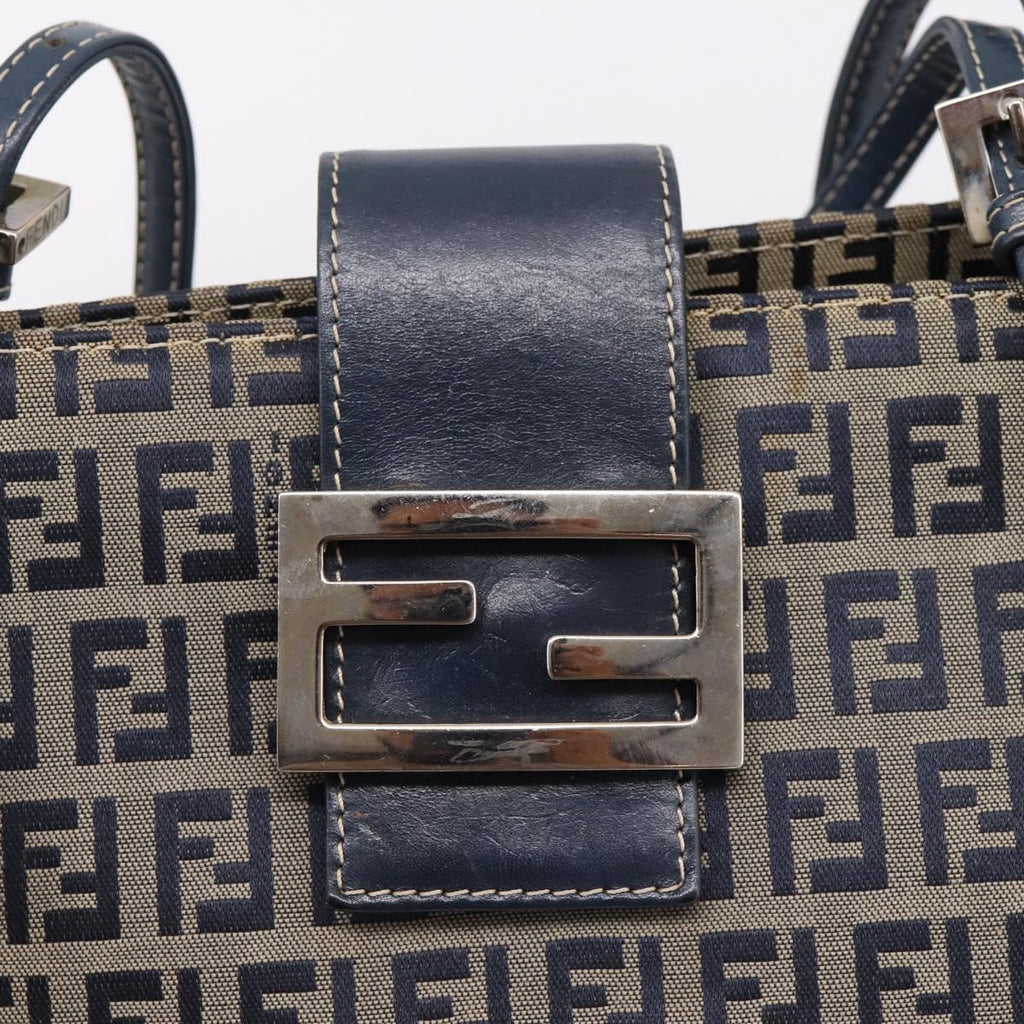 Fendi Zucchino Navy Rectangle Baguette