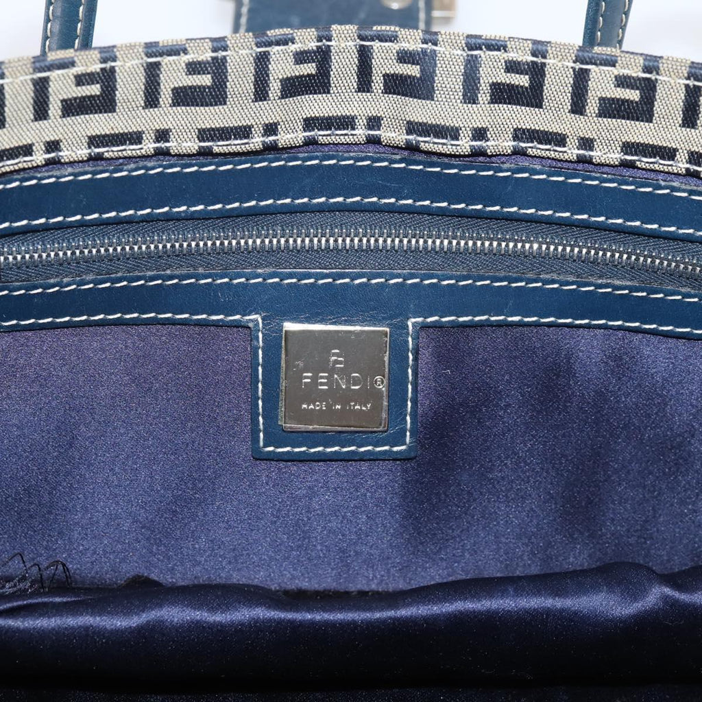 Fendi Zucchino Navy Rectangle Baguette