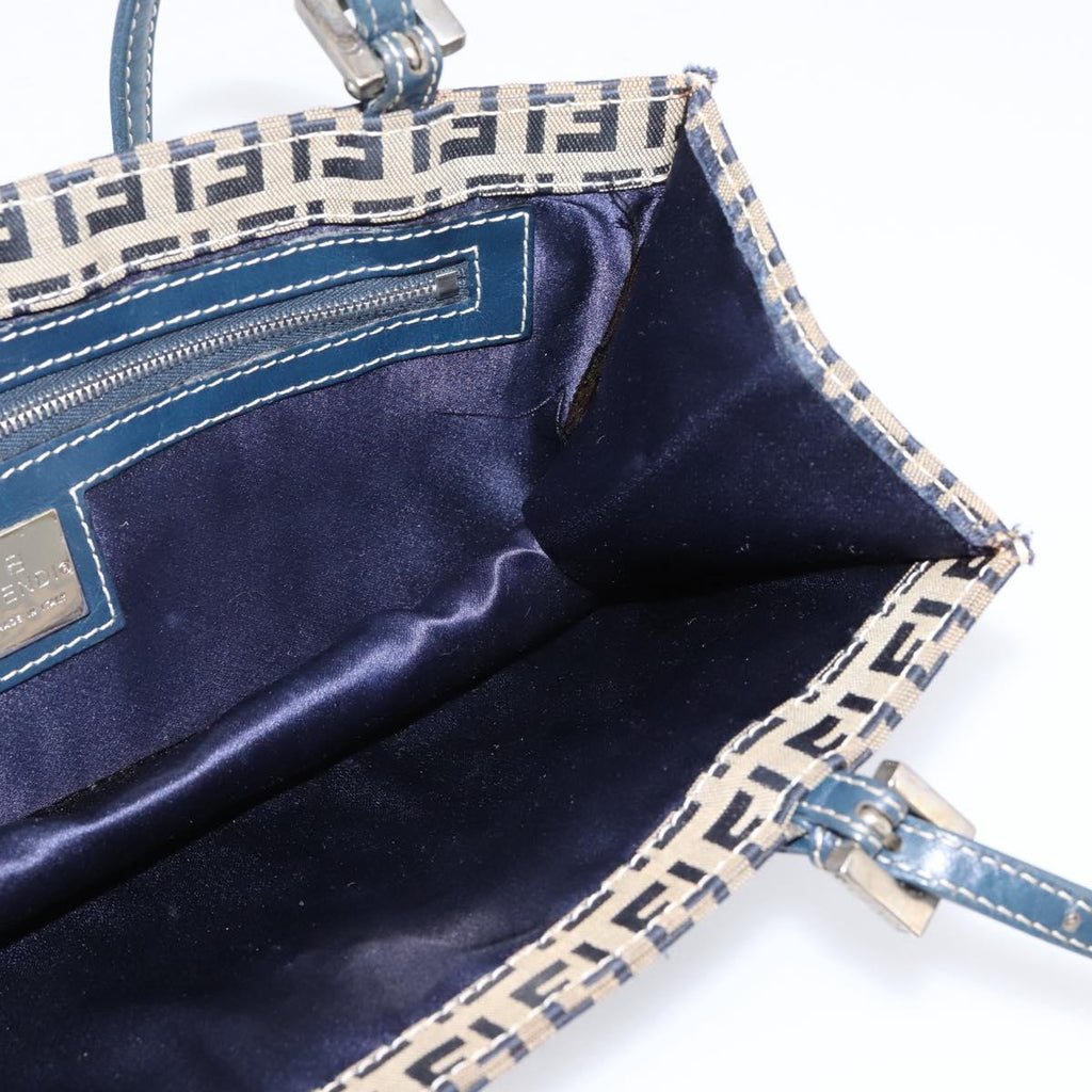 Fendi Zucchino Navy Rectangle Baguette