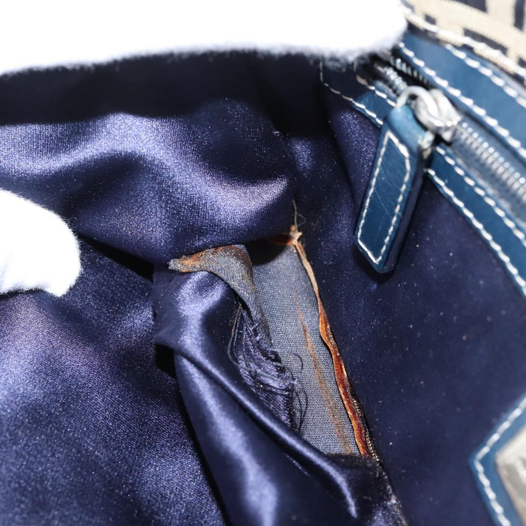 Fendi Zucchino Navy Rectangle Baguette
