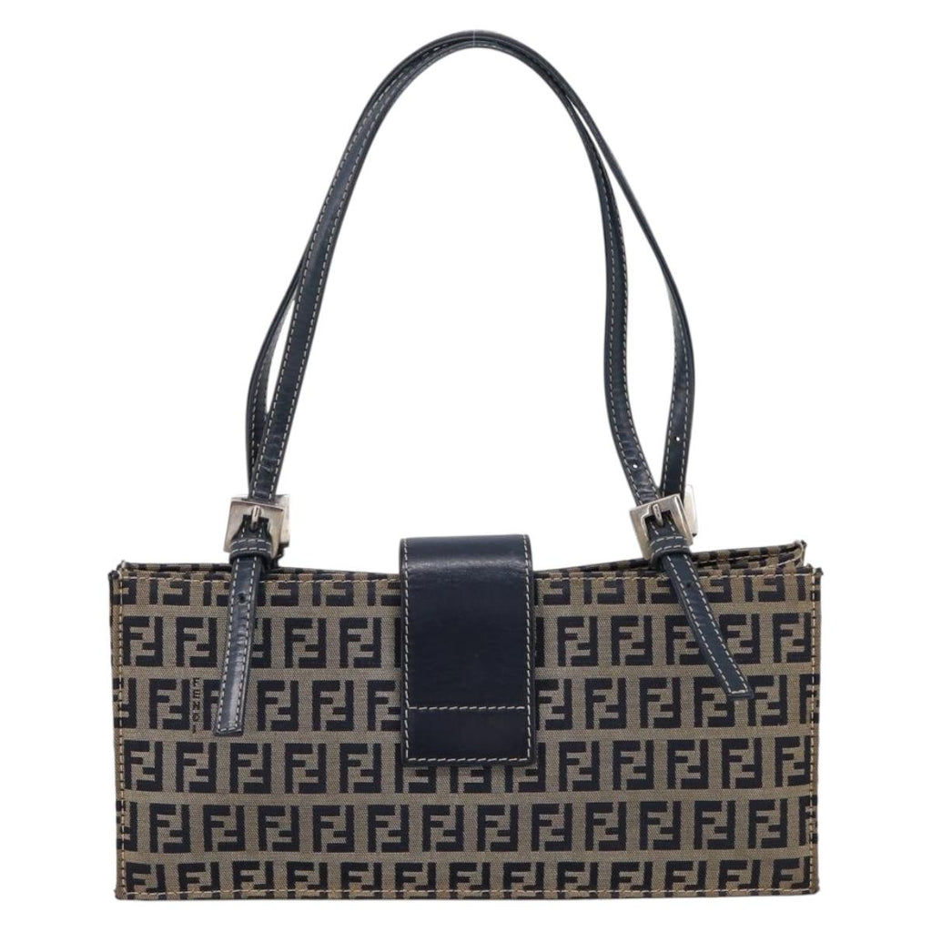 Fendi Zucchino Navy Rectangle Baguette