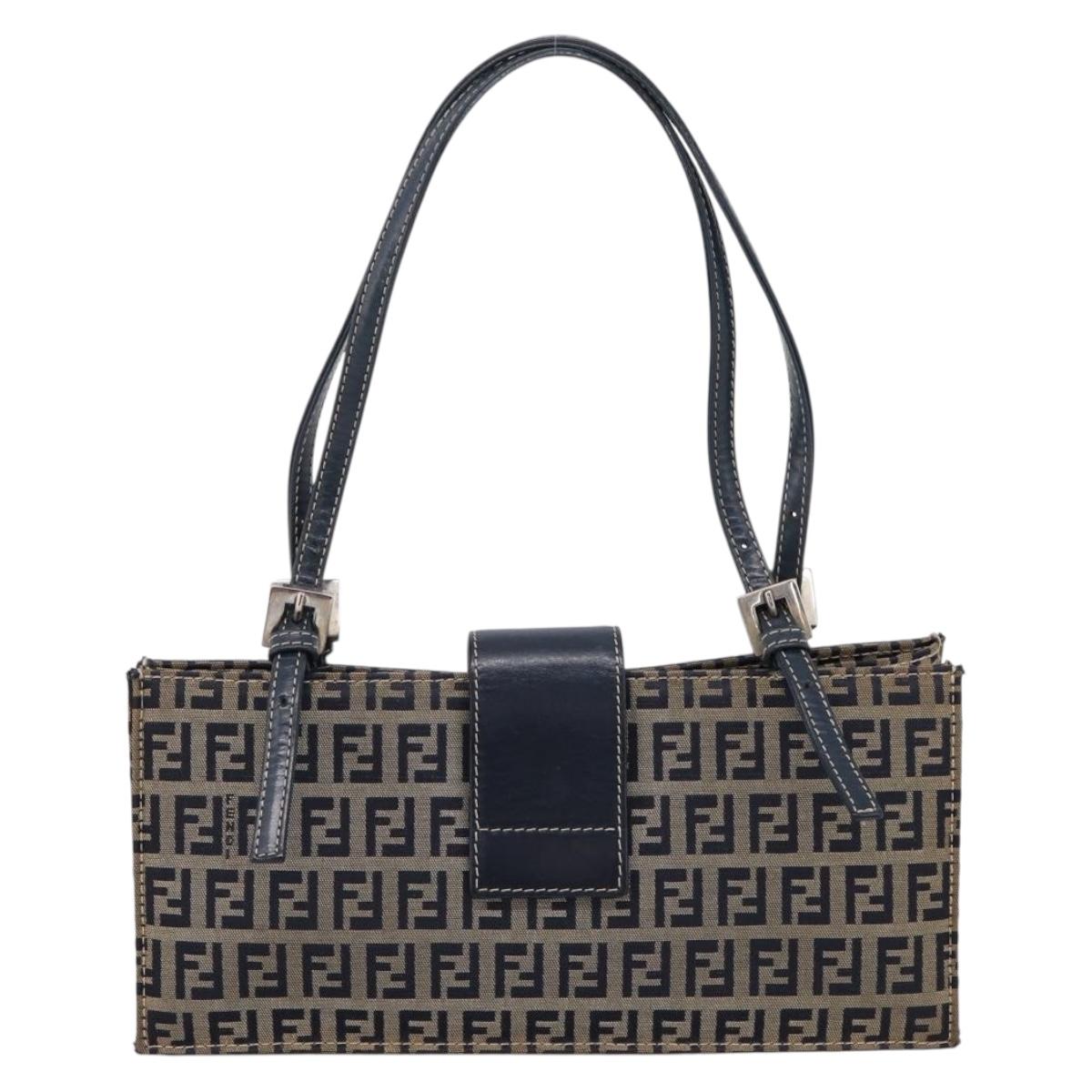 Fendi Zucchino Navy Rectangle Baguette