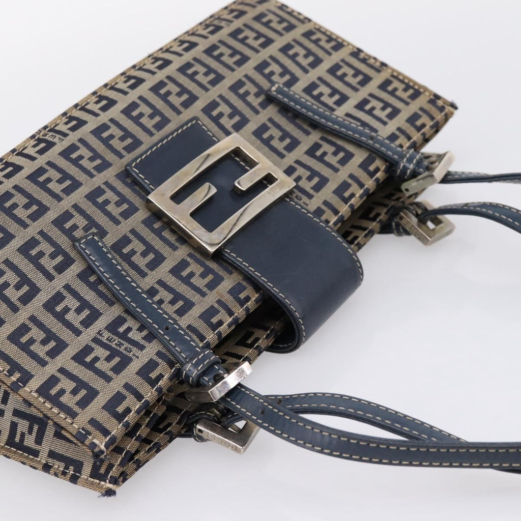 Fendi Zucchino Navy Rectangle Baguette
