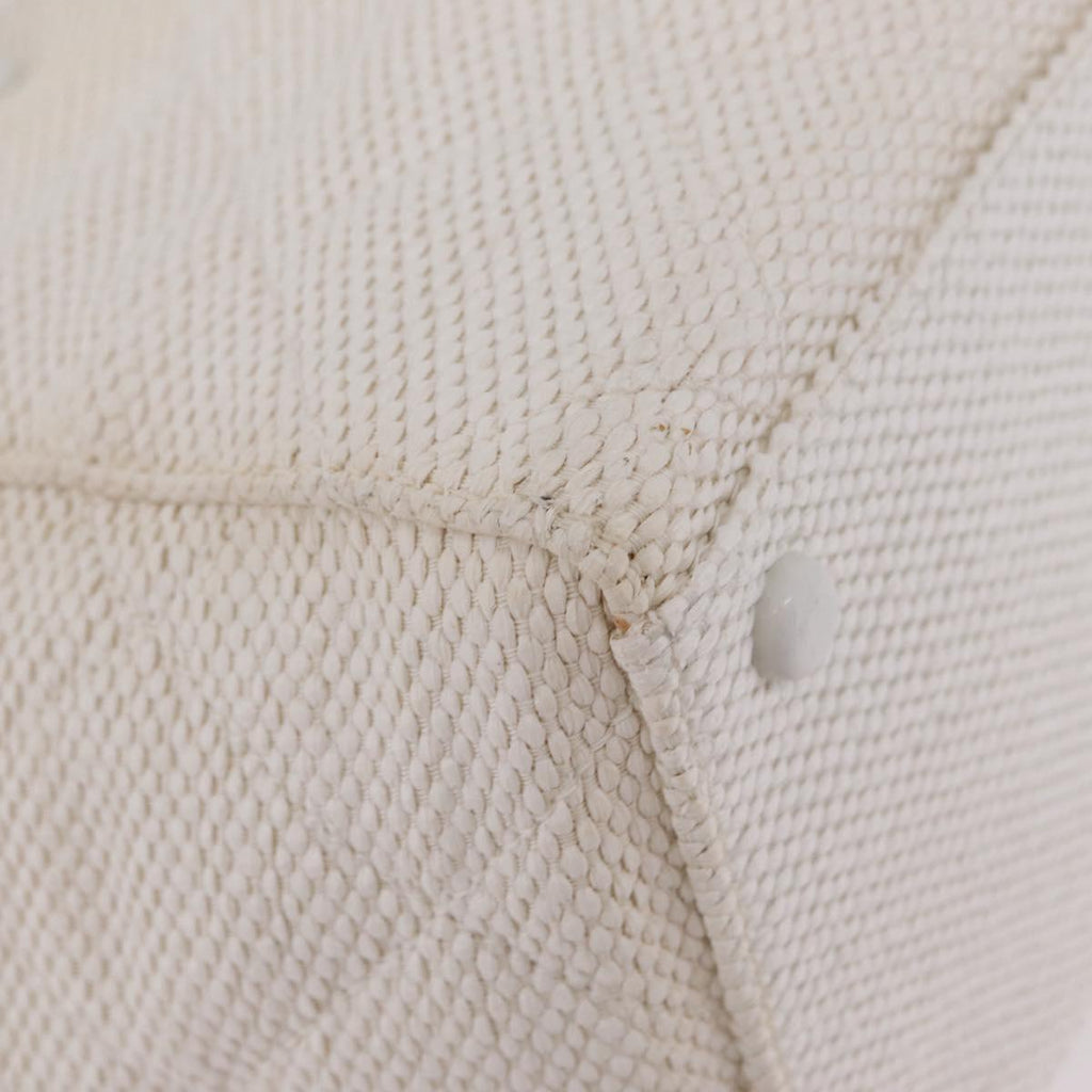 Chanel White Raffia Tote