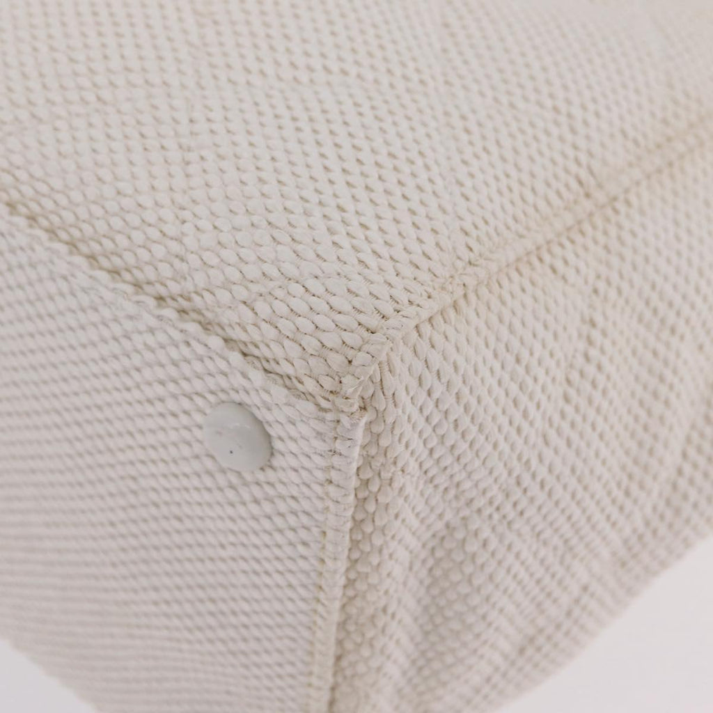 Chanel White Raffia Tote