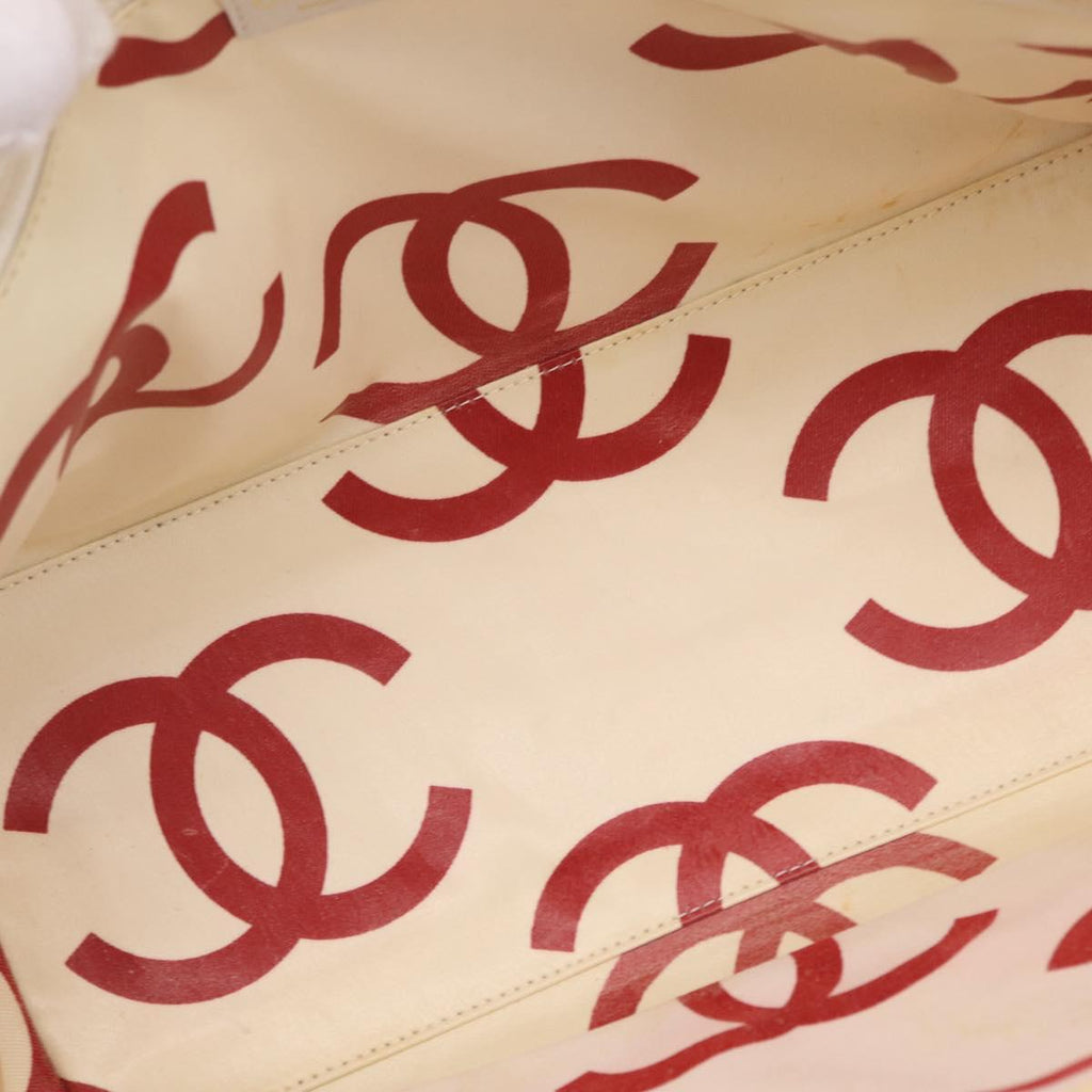 Chanel White Raffia Tote