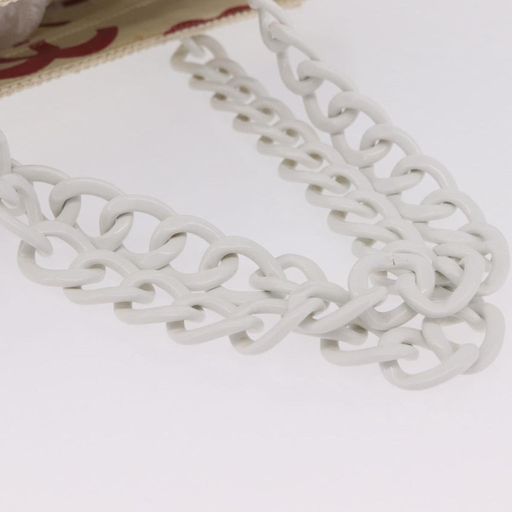 Chanel White Raffia Tote