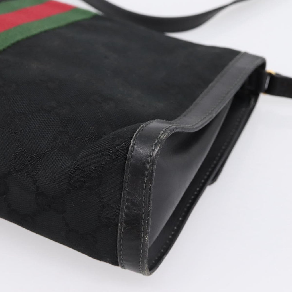 Gucci Black Monogram Sherry Line Crossbody