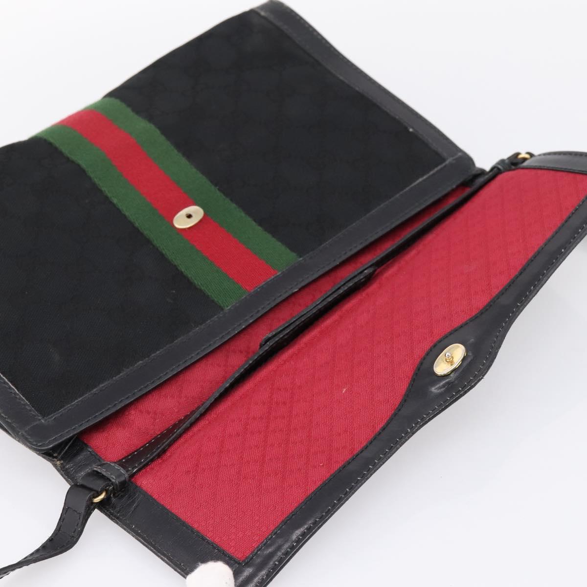 Gucci Black Monogram Sherry Line Crossbody