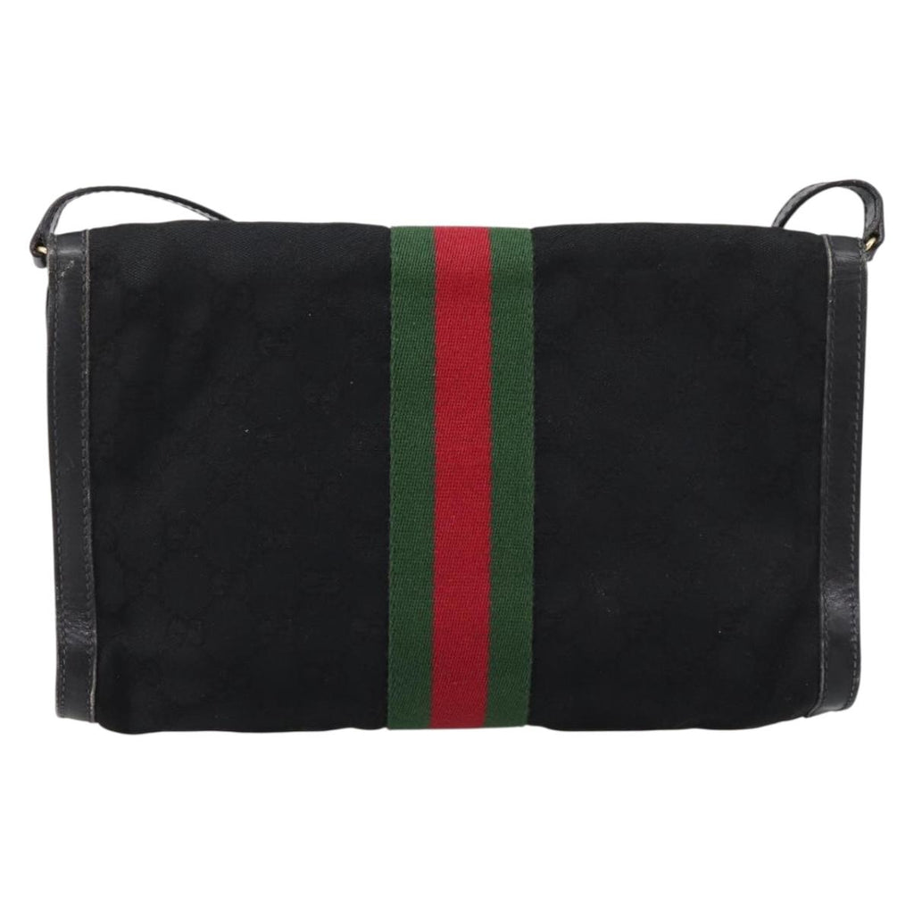 Gucci Black Monogram Sherry Line Crossbody