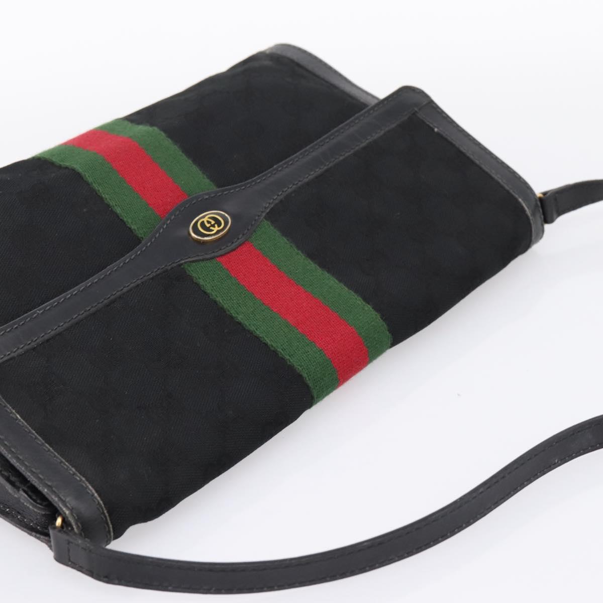 Gucci Black Monogram Sherry Line Crossbody