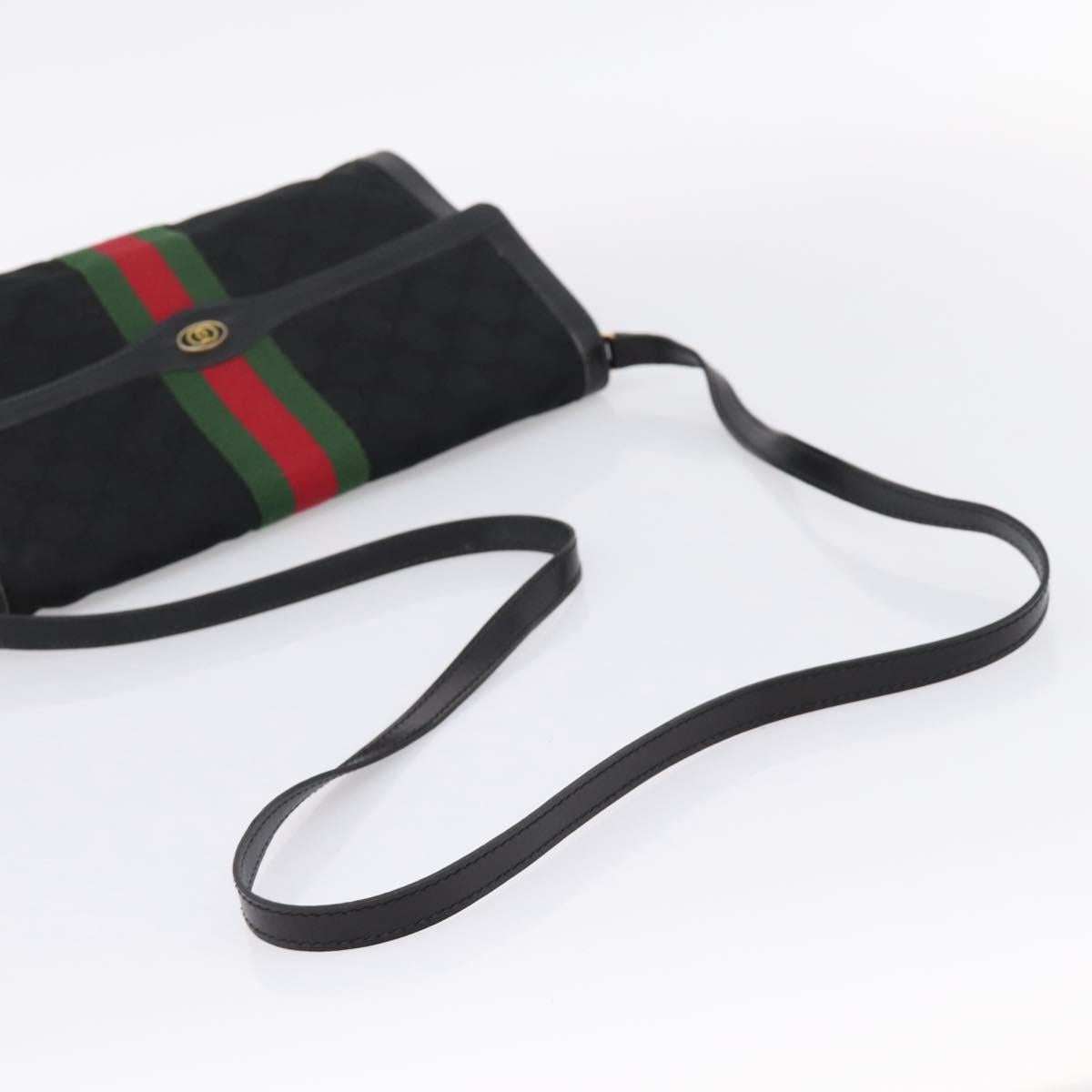 Gucci Black Monogram Sherry Line Crossbody
