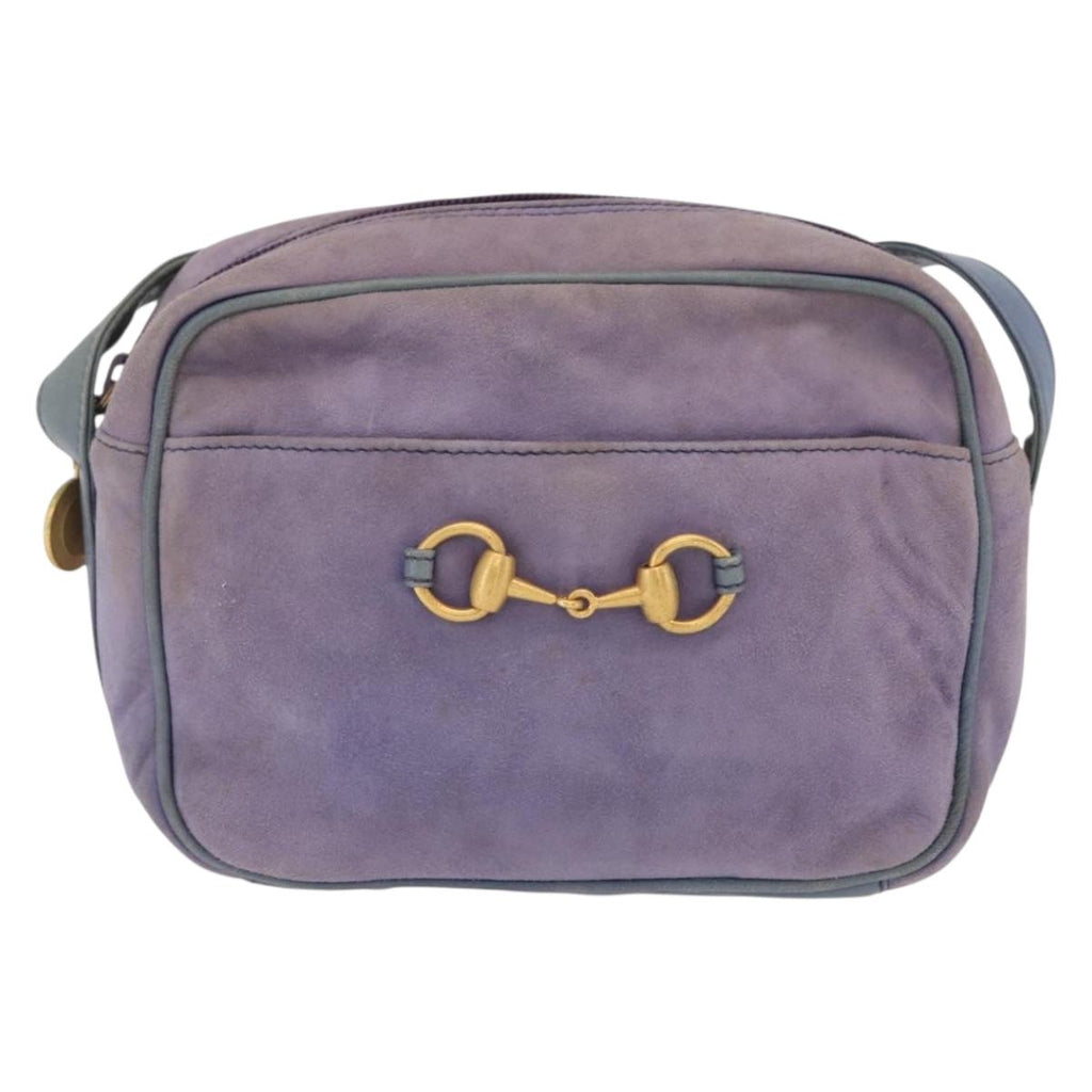 Gucci Purple Suede Horsebit Crossbody