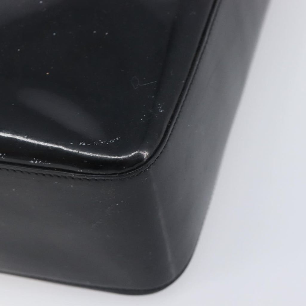 Chanel Black Patent Embossed Logo Tote