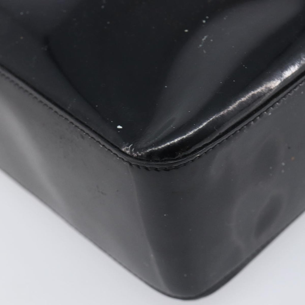 Chanel Black Patent Embossed Logo Tote