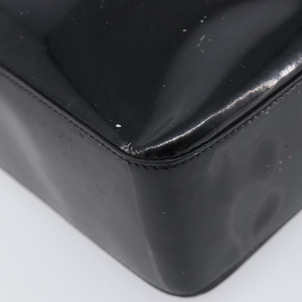 Chanel Black Patent Embossed Logo Tote