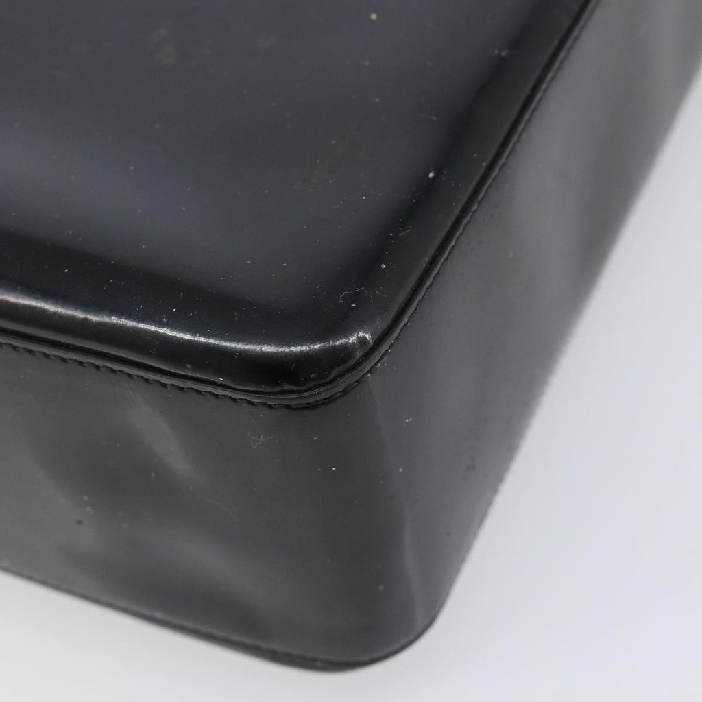Chanel Black Patent Embossed Logo Tote