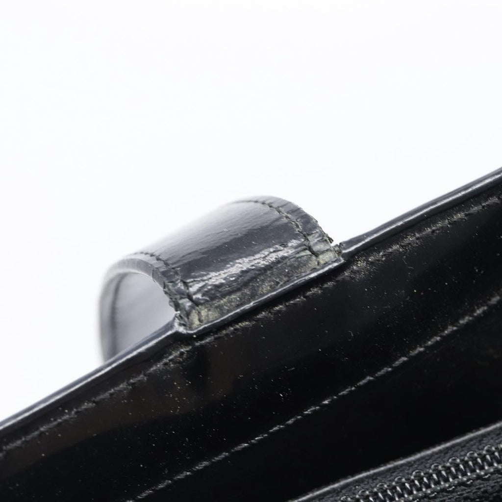 Chanel Black Patent Embossed Logo Tote