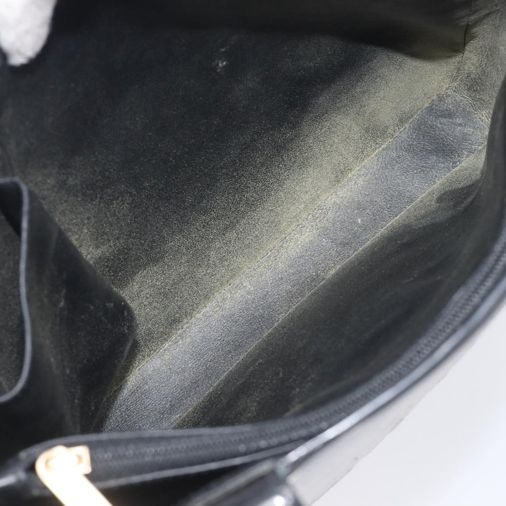 Chanel Black Patent Embossed Logo Tote