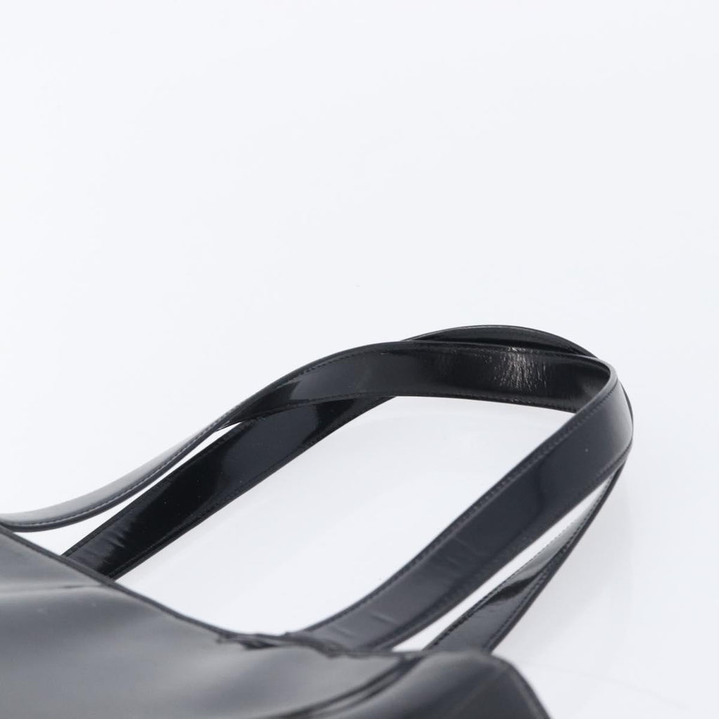 Chanel Black Patent Embossed Logo Tote