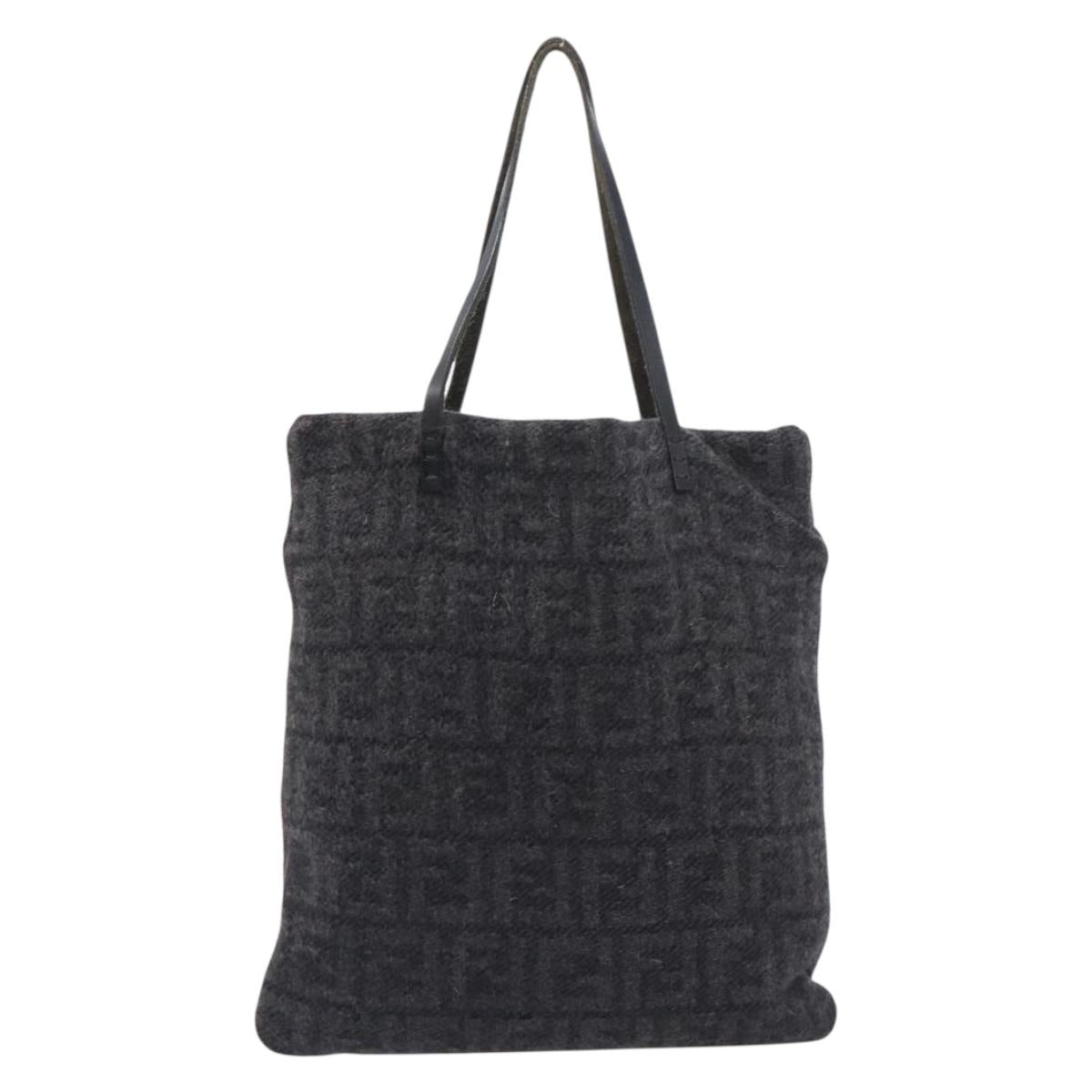 Fendi Grey Zucca Cashmere Tote