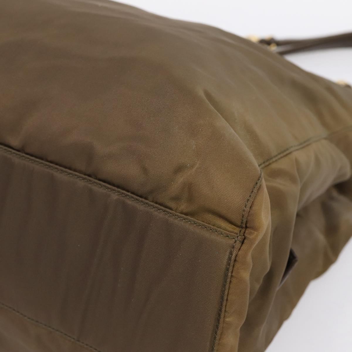 Prada Brown and Gold Strap Shoulder Bag