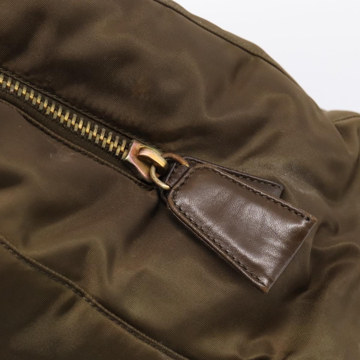 Prada Brown and Gold Strap Shoulder Bag
