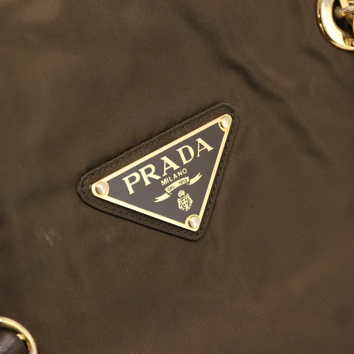 Prada Brown and Gold Strap Shoulder Bag