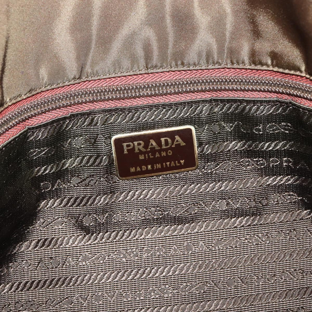 Prada Brown and Gold Strap Shoulder Bag