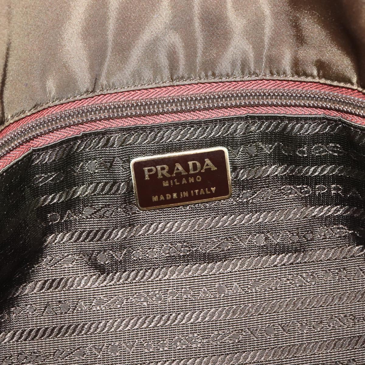 Prada Brown and Gold Strap Shoulder Bag