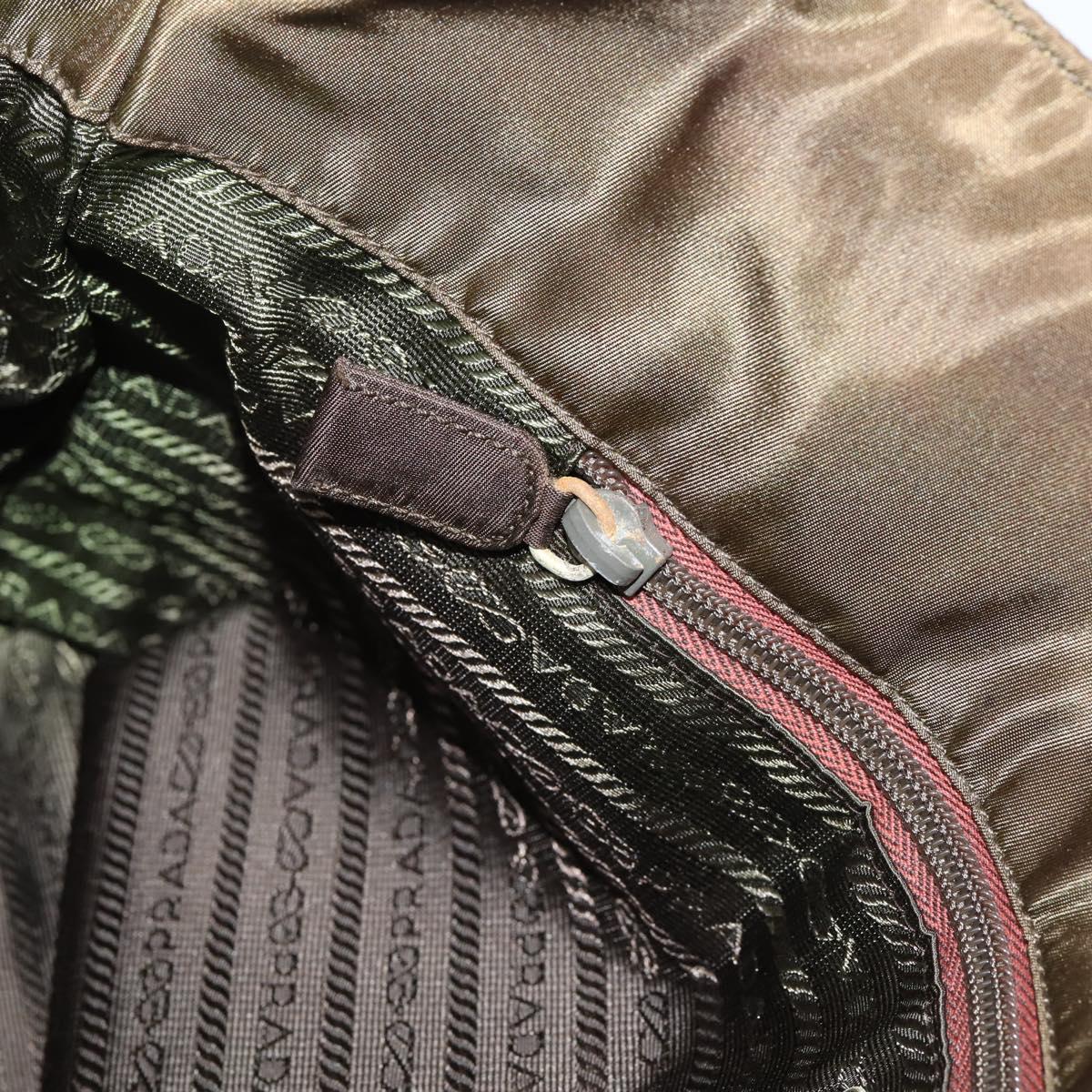 Prada Brown and Gold Strap Shoulder Bag