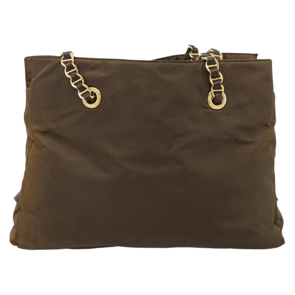Prada Brown and Gold Strap Shoulder Bag