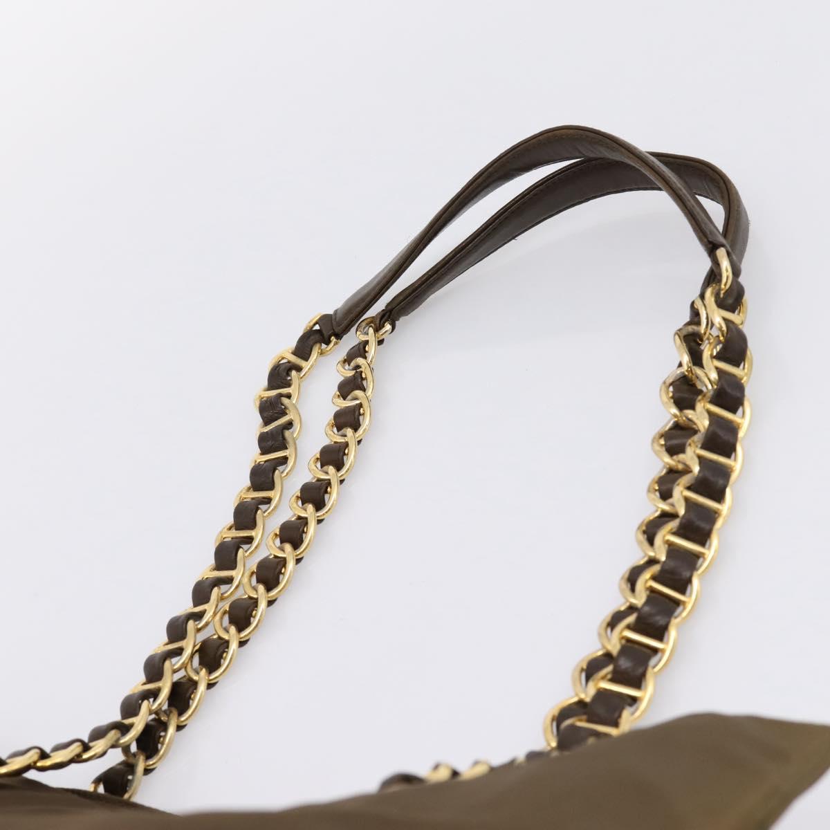 Prada Brown and Gold Strap Shoulder Bag