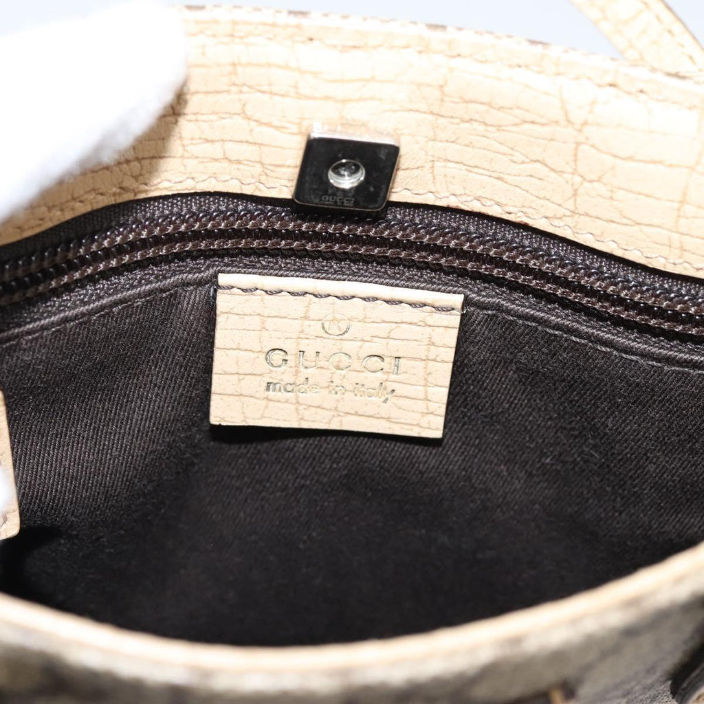 Gucci Brown and Tan Monogram Mini Handbag