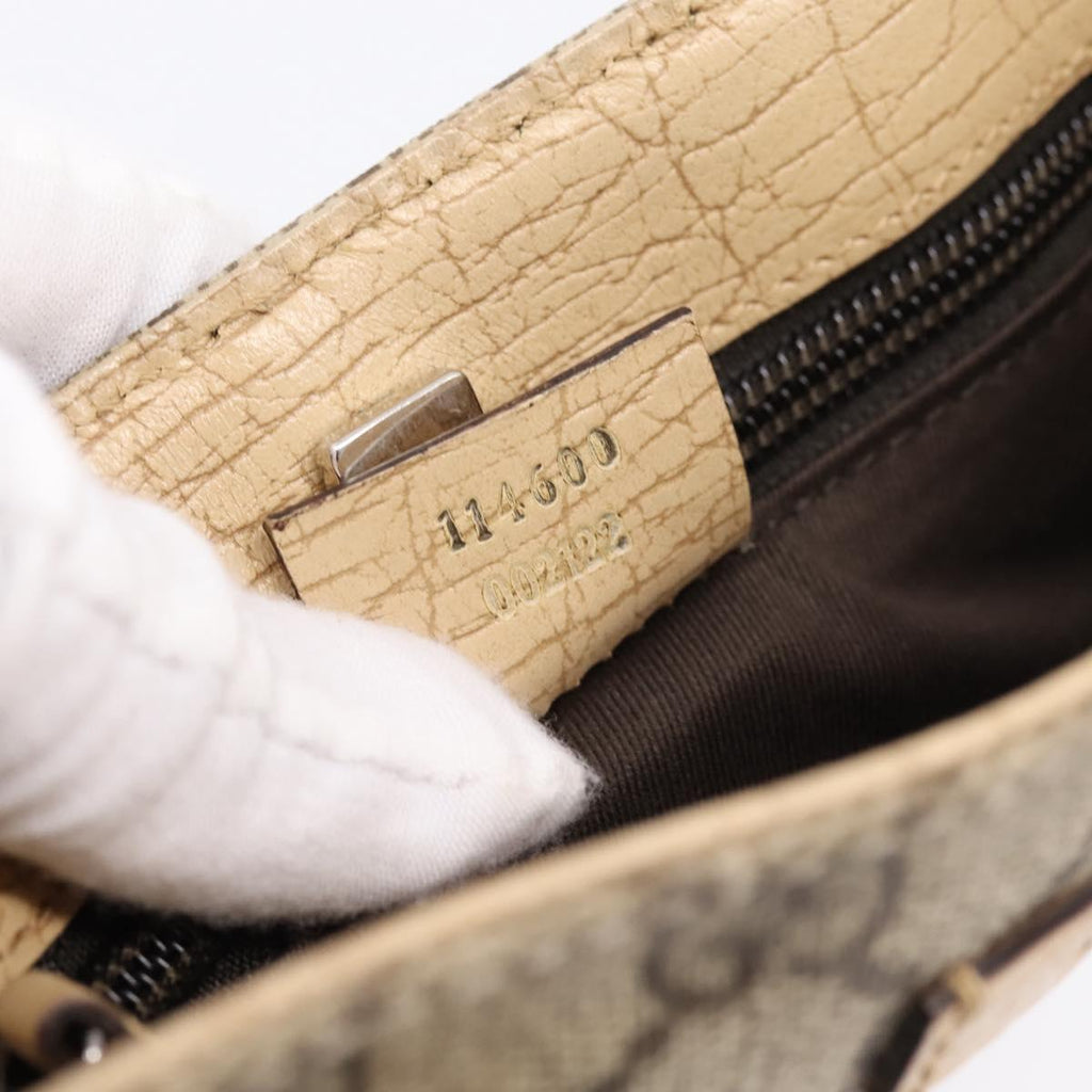 Gucci Brown and Tan Monogram Mini Handbag