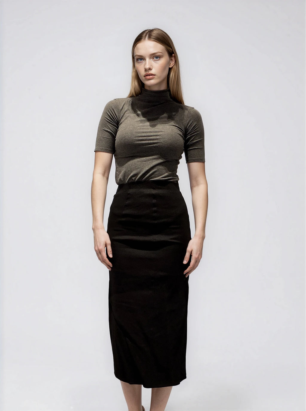 Isabel Marant Black Side Slit Midi Skirt