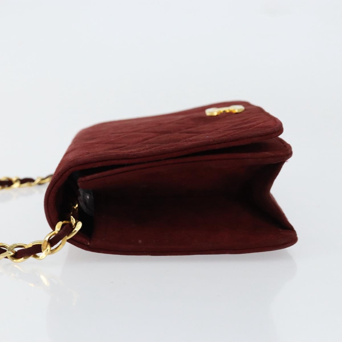 Chanel Burgundy Suede Flap Bag