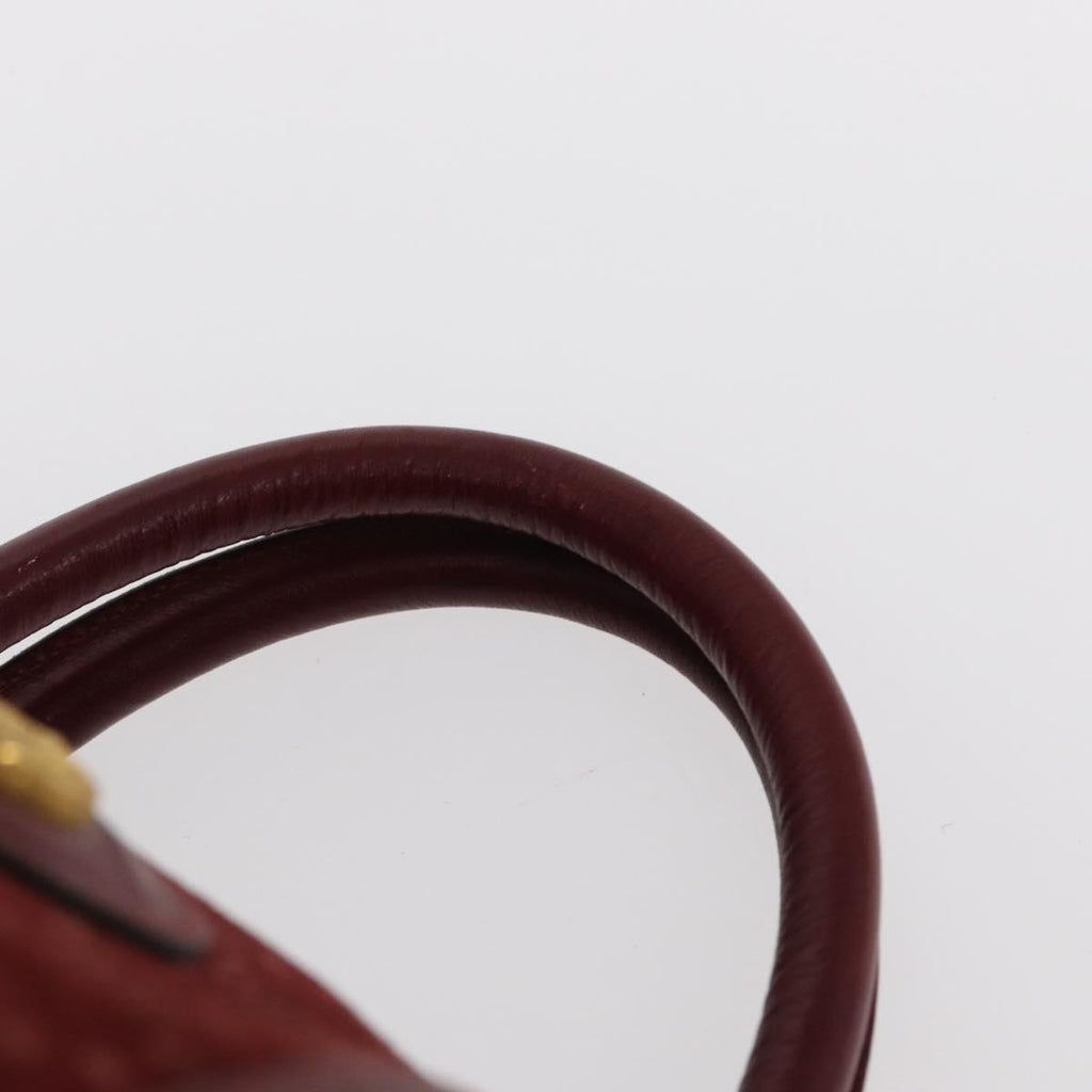 Celine Burgundy Macadam Boston Bag