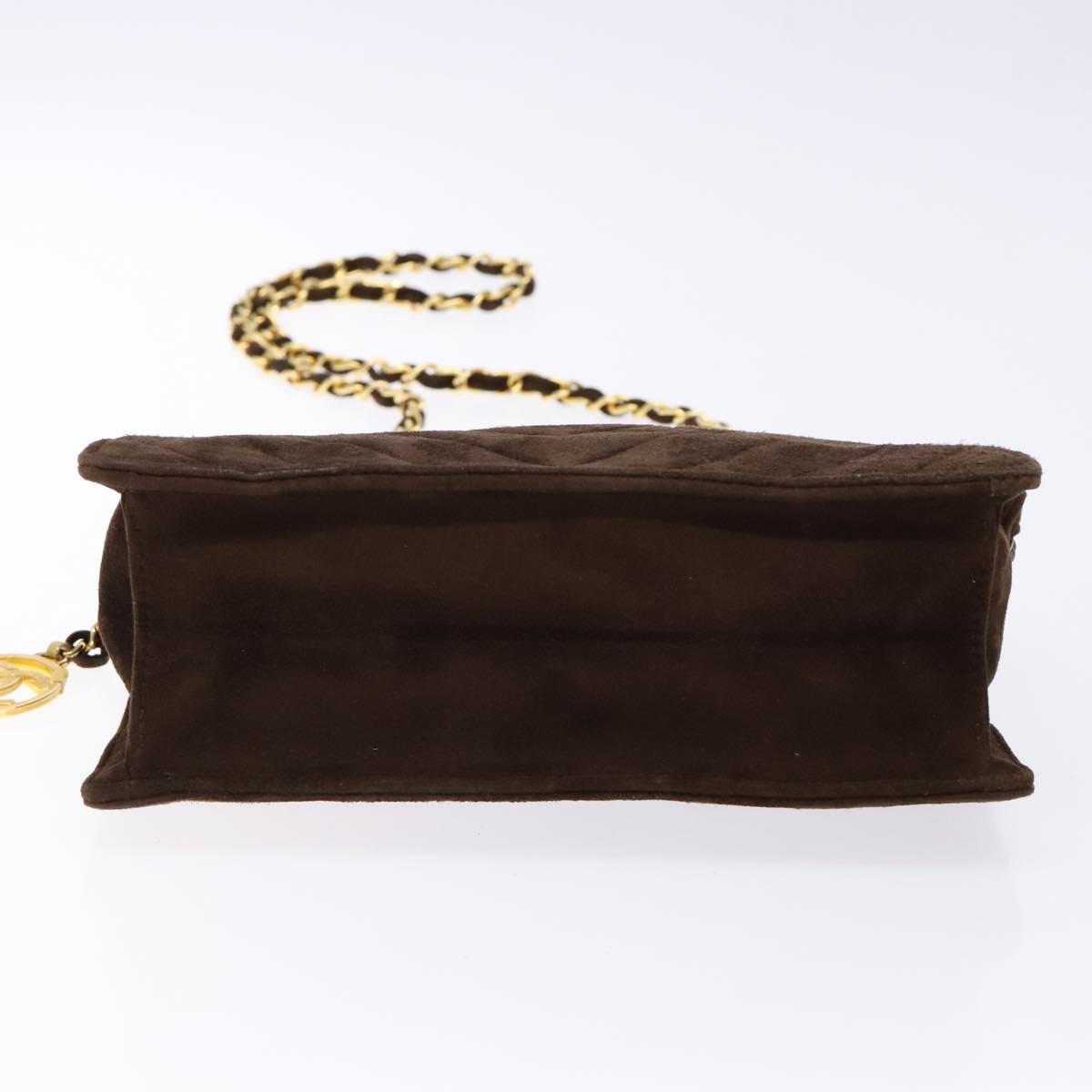 Chanel brown suede crossbody