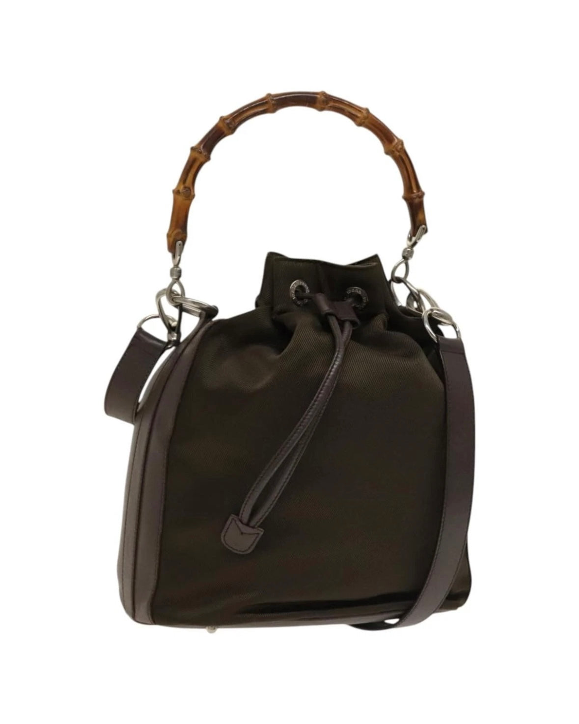 Gucci Brown Bamboo Bucket Bag