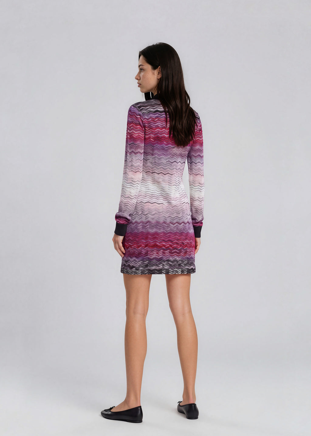 Missoni Long Sleeve Striped Mini Dress
