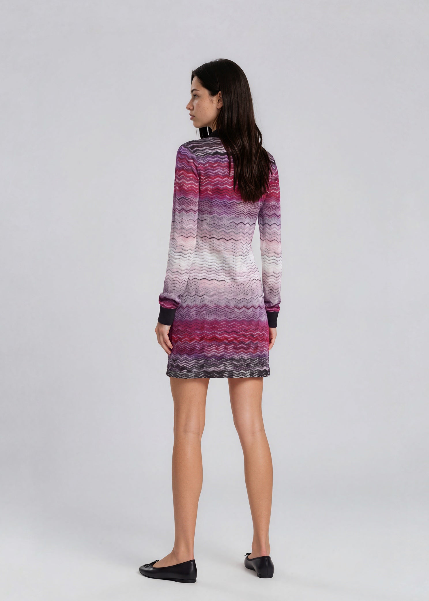 Missoni Long Sleeve Striped Mini Dress