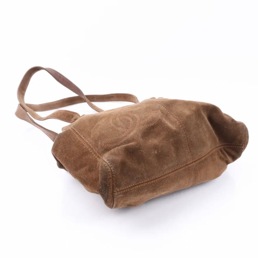 Chanel Brown Suede Shoulder Bag