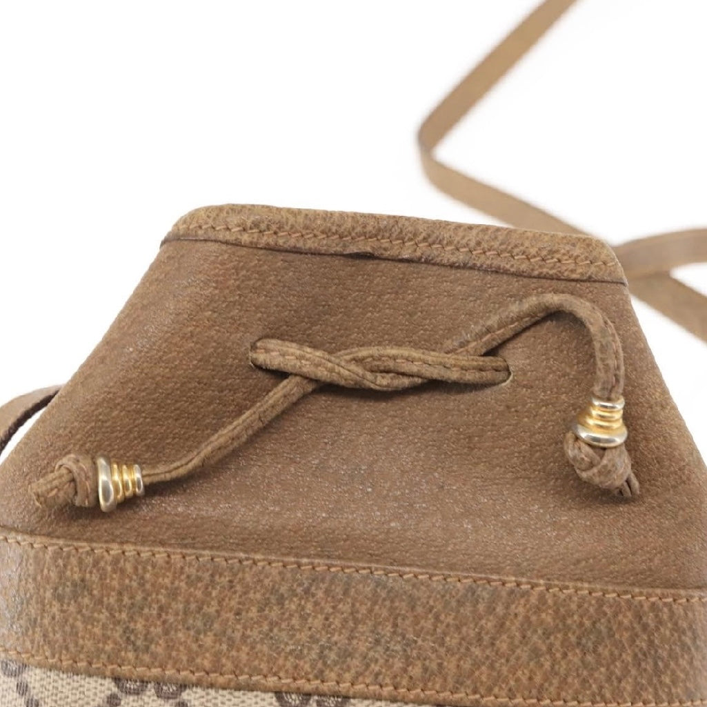 Gucci Brown Monogram Bucket Crossbody