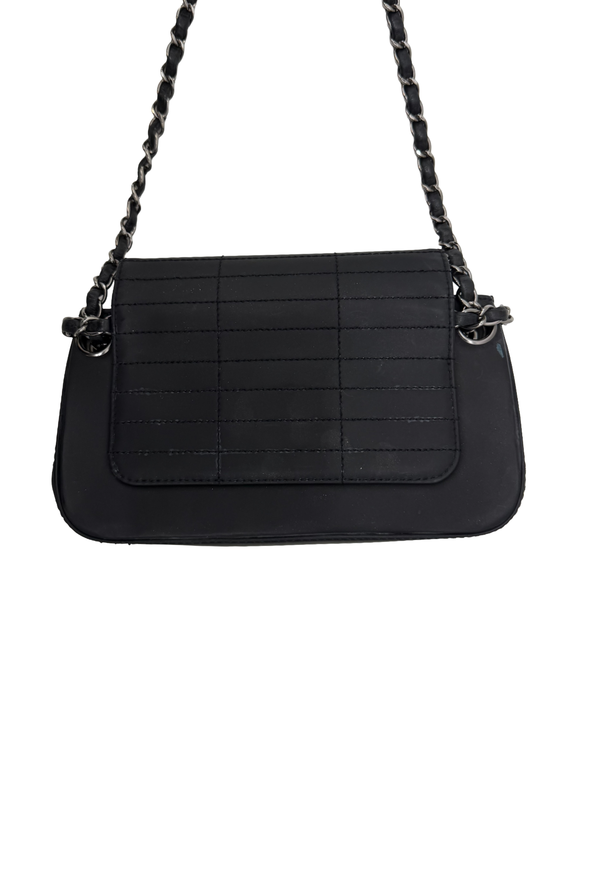 Chanel Black Shoulder Bag Silver Hardware